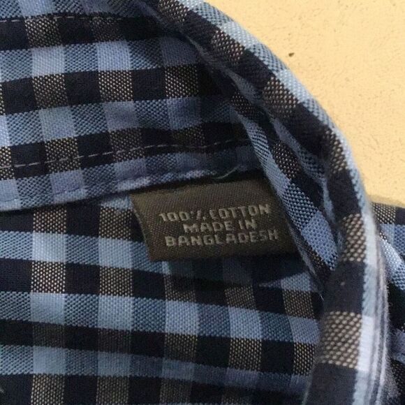 Men’s Shirt, Kenneth Cole Reaction Mens Shirt, size L, 16-16.5 32/33, Blue and B - Picture 5 of 6